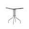 Flash Furniture Barker 23.5'' Silver Square Tempered Glass Metal Table TLH-073A-1-SV-GG - alternate 6